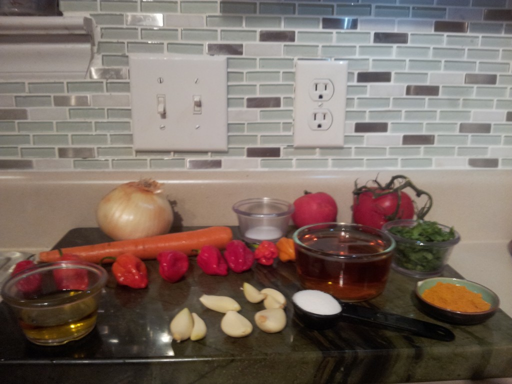 Habanero Garlic Hot Sauce Ingredients